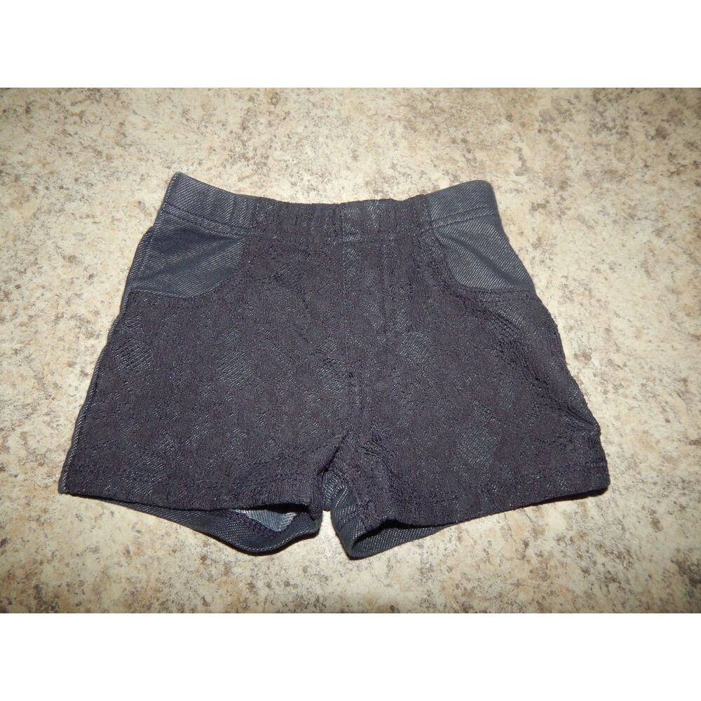 GARANIMALS toddler girls 4T denim front lace shorts